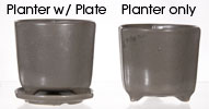 Tripod planter with and without plate