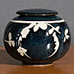 3" globe urn with brushwork