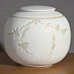 6" globe urn with brushwork